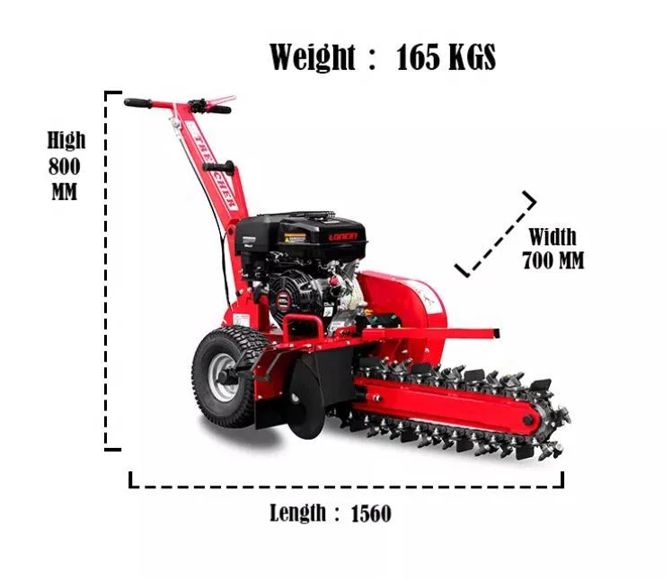 K-Maxpower 15HP Petrol Engine Farm Agricultral Mini Trencher Machines Digging