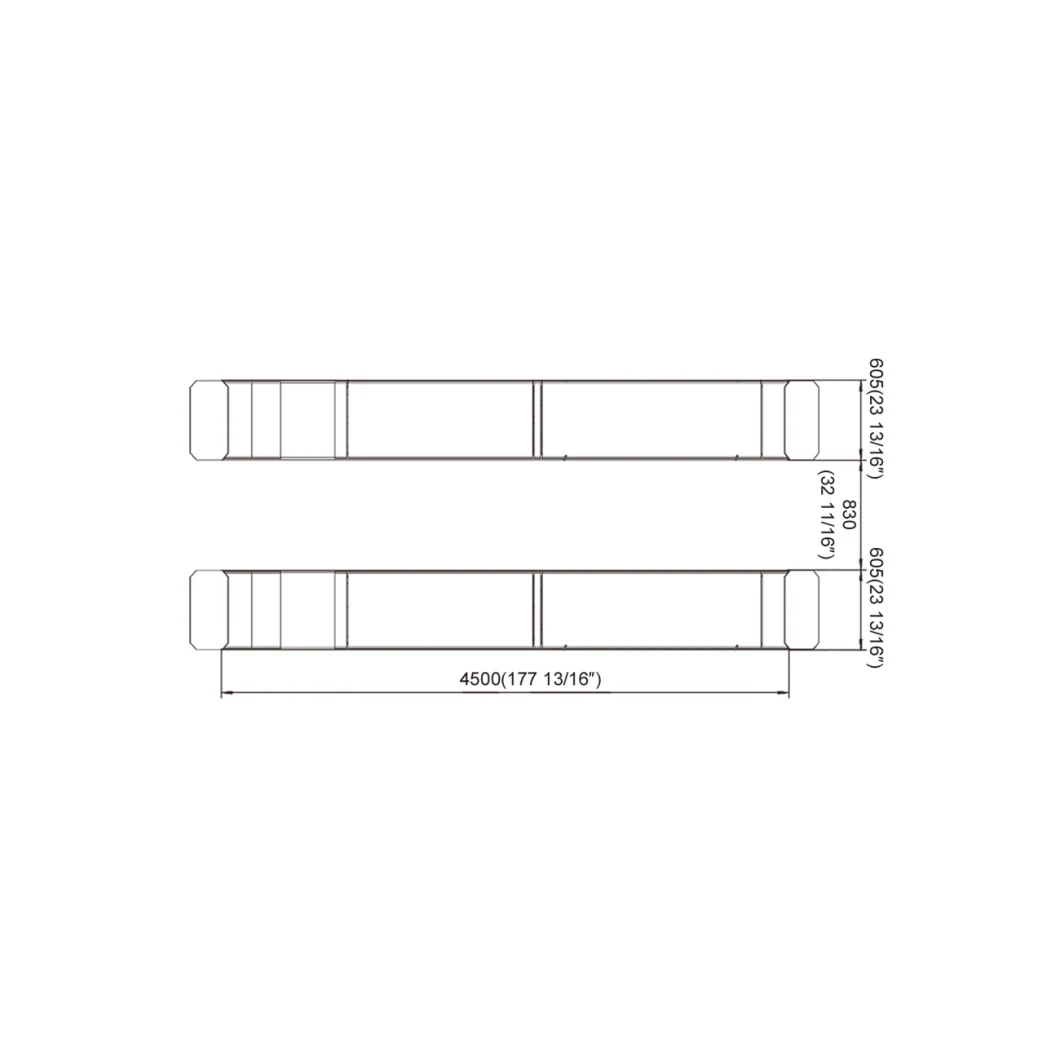 5000kg Lifting Equipment Flush Mount in Ground Double Alignment Scissor Auto Lifter Heavy Duty Vehicle Lift